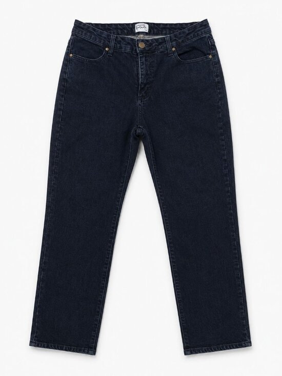 Measure Emade Denim - Measure & Made Women's Dark Wash Straight Jeans Size 14/3 Stretch Denim